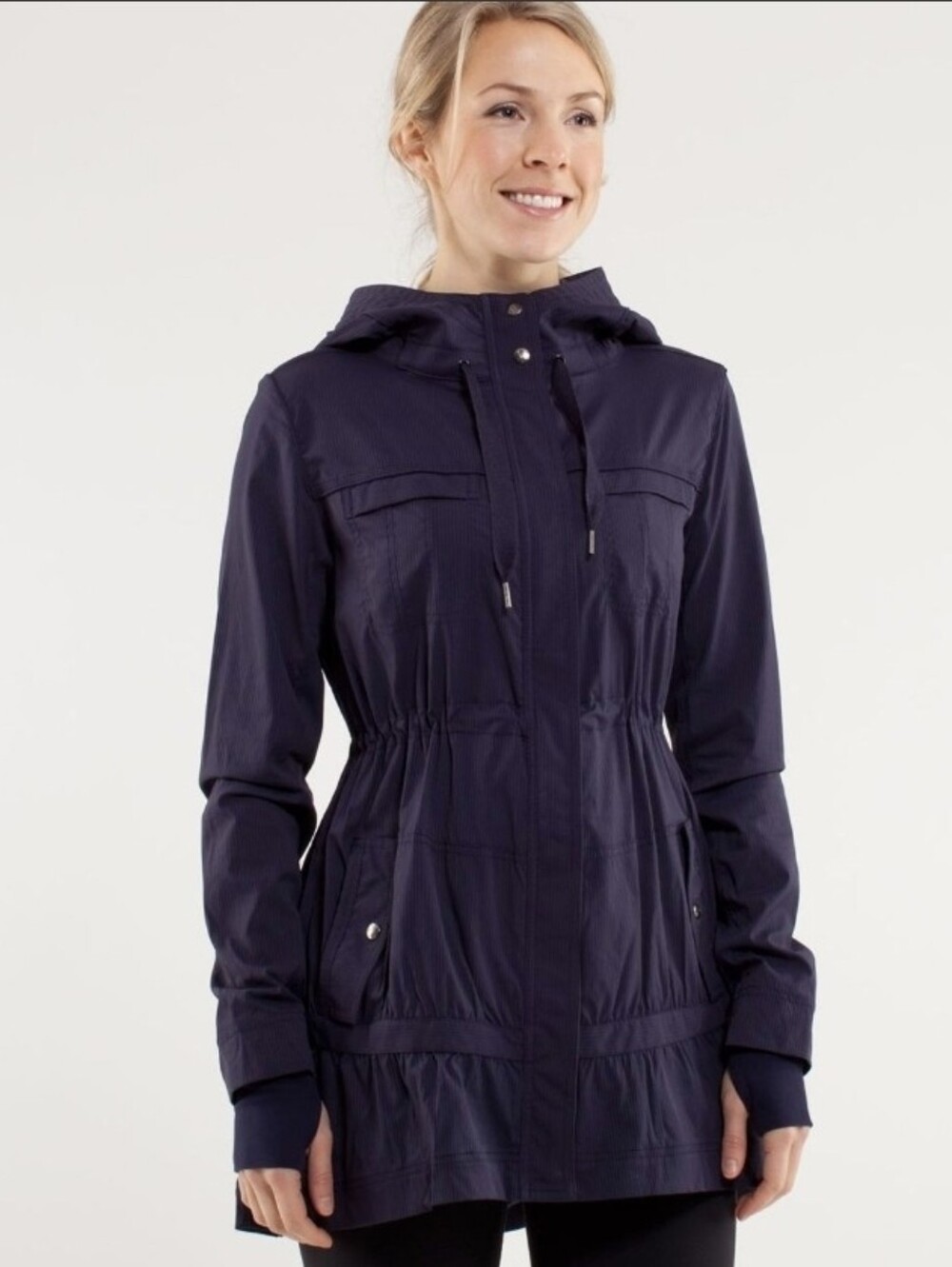 Lululemon Apres Practice Anorak Jacket Deep Indigo Size 8